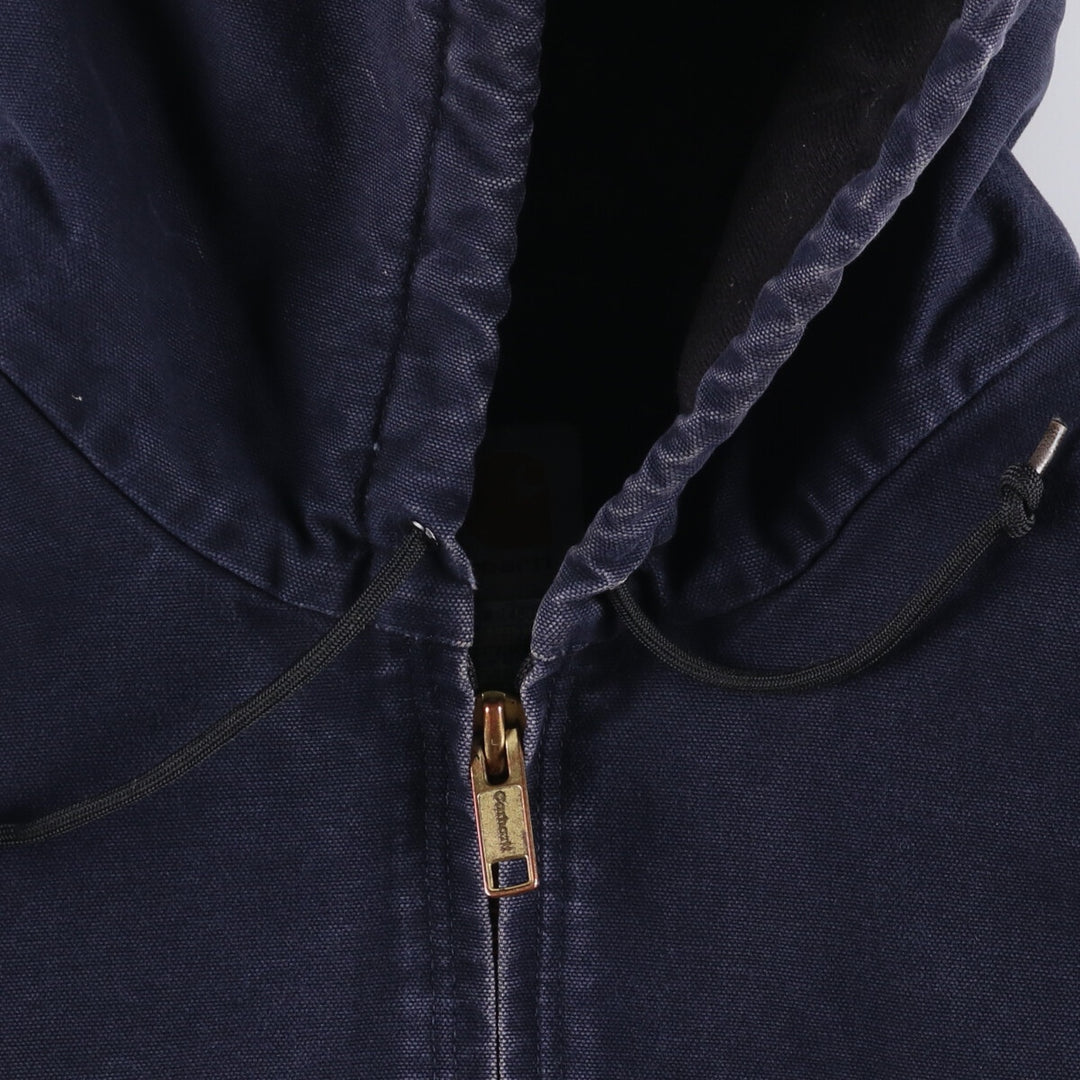 Carhartt Active Jacket, Padded Duck Full-Zip Hoodie, Men's XXL cotton navy blue type Vintage Second Hand