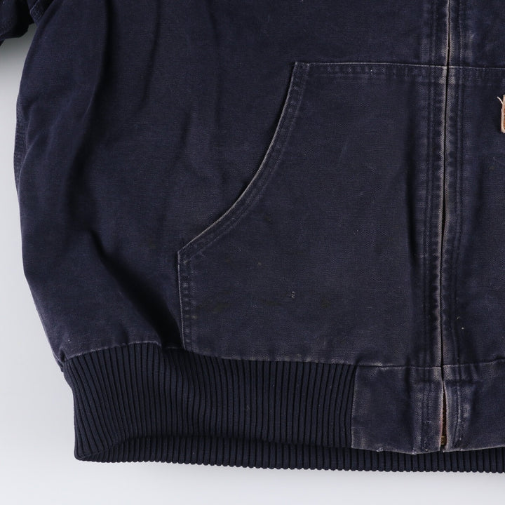 Carhartt Active Jacket, Padded Duck Full-Zip Hoodie, Men's XXL cotton navy blue type Vintage Second Hand
