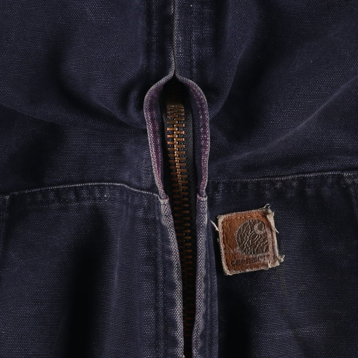 Carhartt Active Jacket, Padded Duck Full-Zip Hoodie, Men's XXL cotton navy blue type Vintage Second Hand