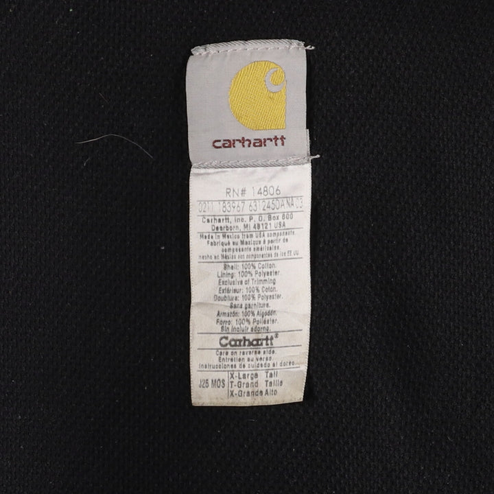 Carhartt Active Jacket Duck Full Zip Hoodie Men's XL cotton Khaki type Vintage Second Hand