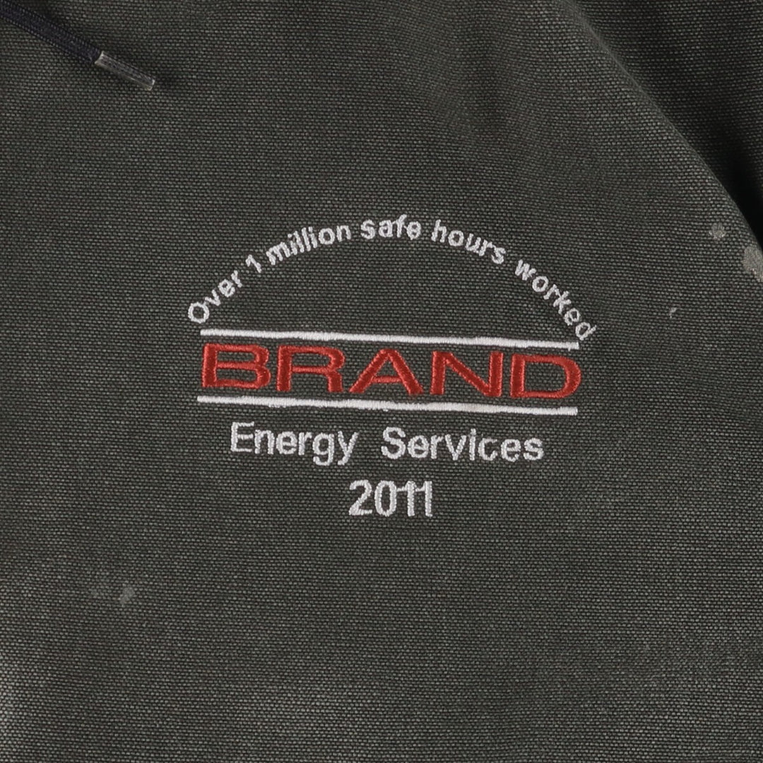 Carhartt Active Jacket Duck Full Zip Hoodie Men's XL cotton Khaki type Vintage Second Hand