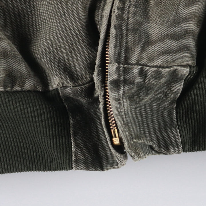 Carhartt Active Jacket Duck Full Zip Hoodie Men's XL cotton Khaki type Vintage Second Hand