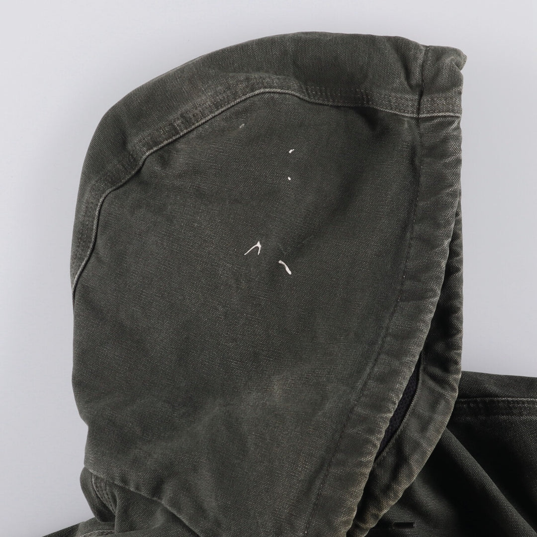 Carhartt Active Jacket Duck Full Zip Hoodie Men's XL cotton Khaki type Vintage Second Hand