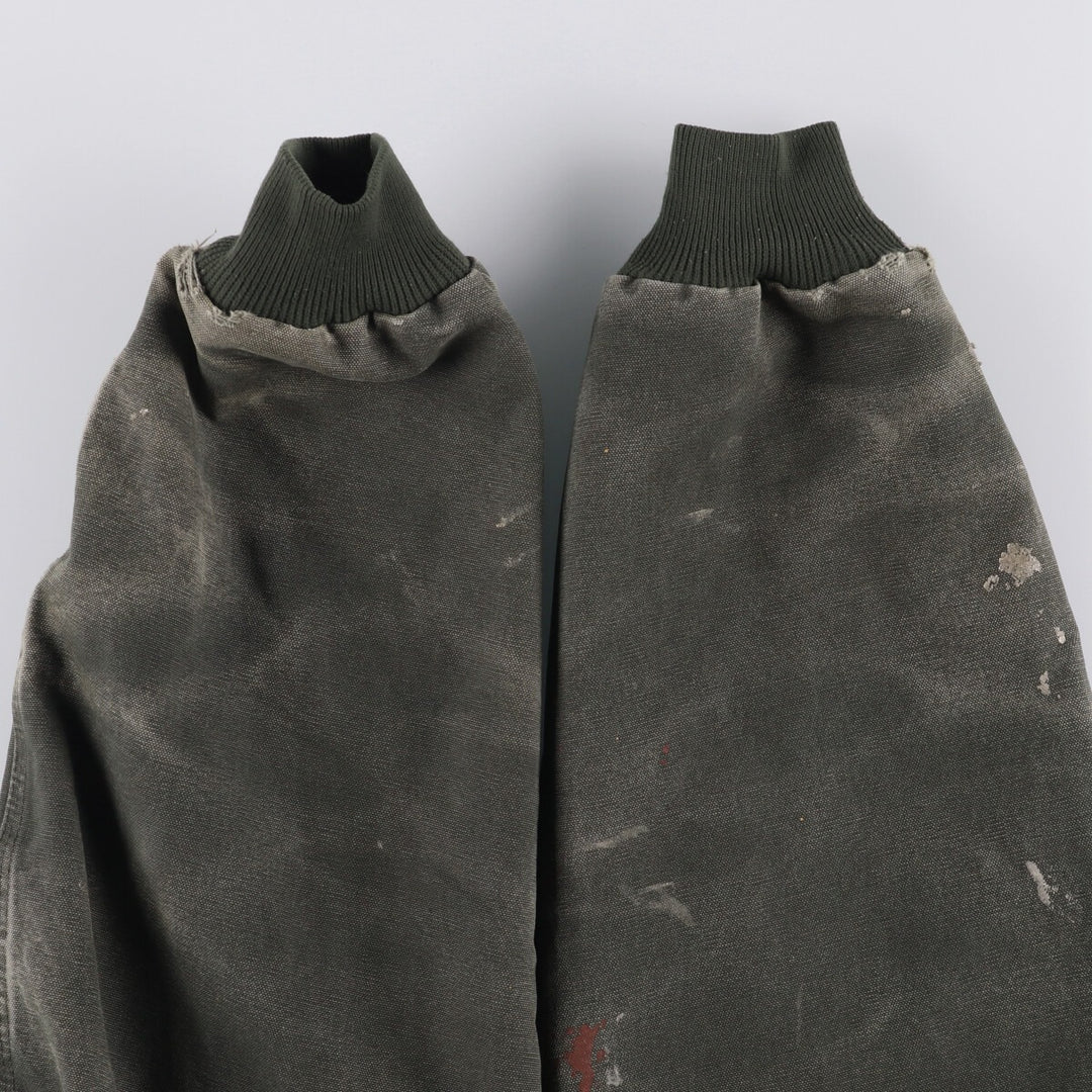 Carhartt Active Jacket Duck Full Zip Hoodie Men's XL cotton Khaki type Vintage Second Hand