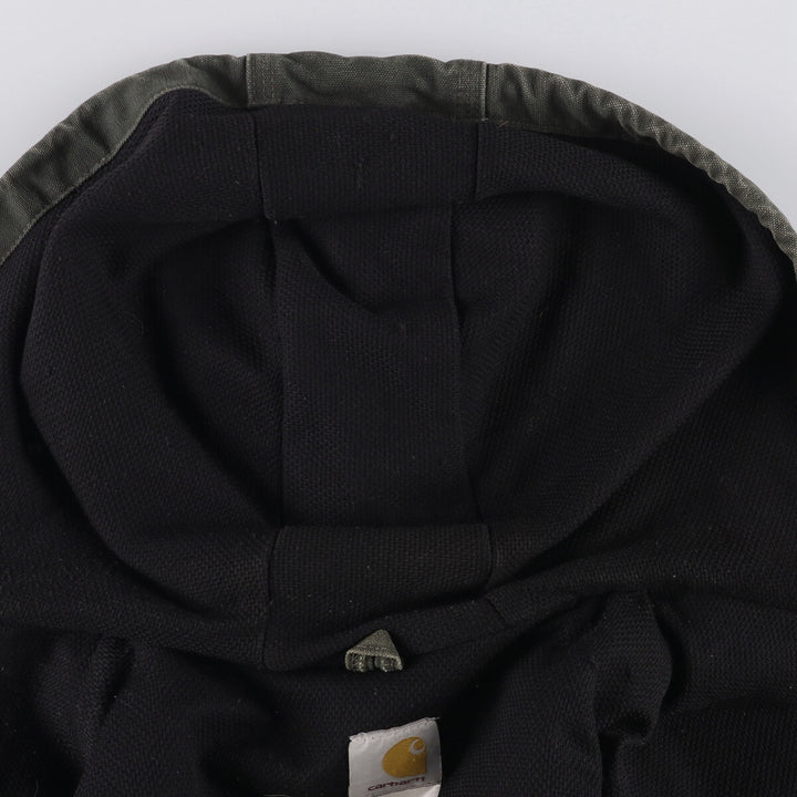 Carhartt Active Jacket Duck Full Zip Hoodie Men's XL cotton Khaki type Vintage Second Hand