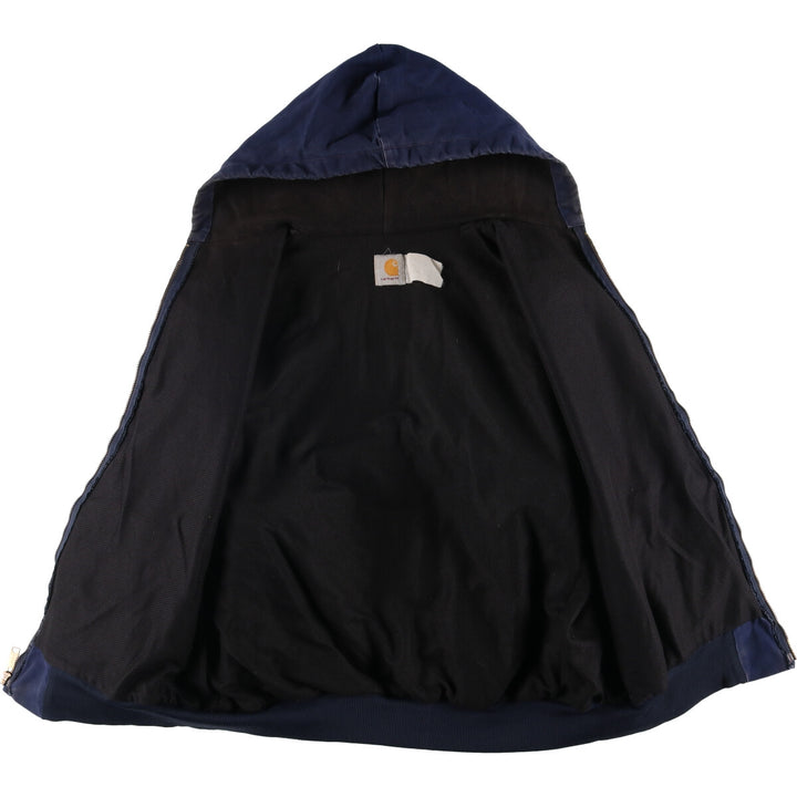 Carhartt Active Jacket Duck Full Zip Hoodie Men's XL unclear navy blue type Vintage Second Hand