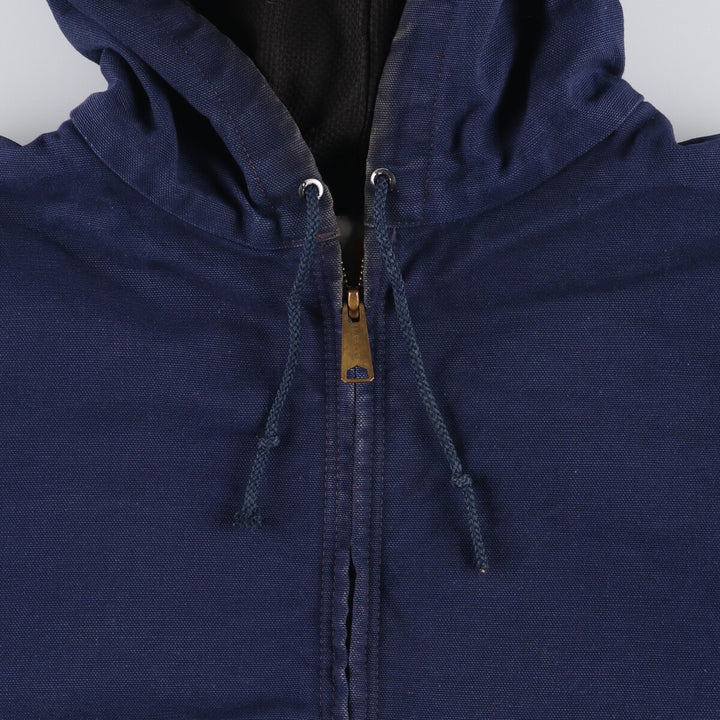 Carhartt Active Jacket Duck Full Zip Hoodie Men's XL unclear navy blue type Vintage Second Hand
