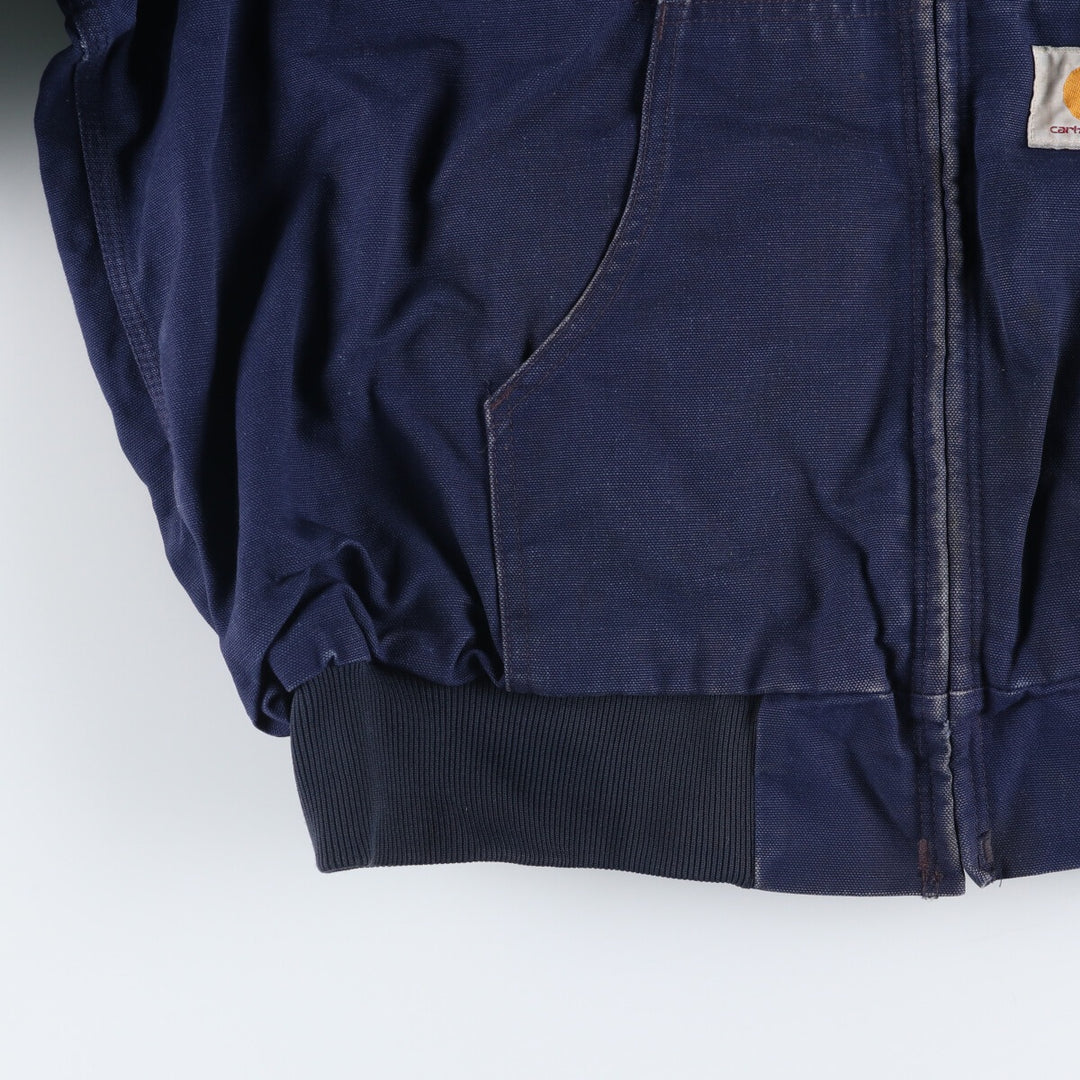 Carhartt Active Jacket Duck Full Zip Hoodie Men's XL unclear navy blue type Vintage Second Hand
