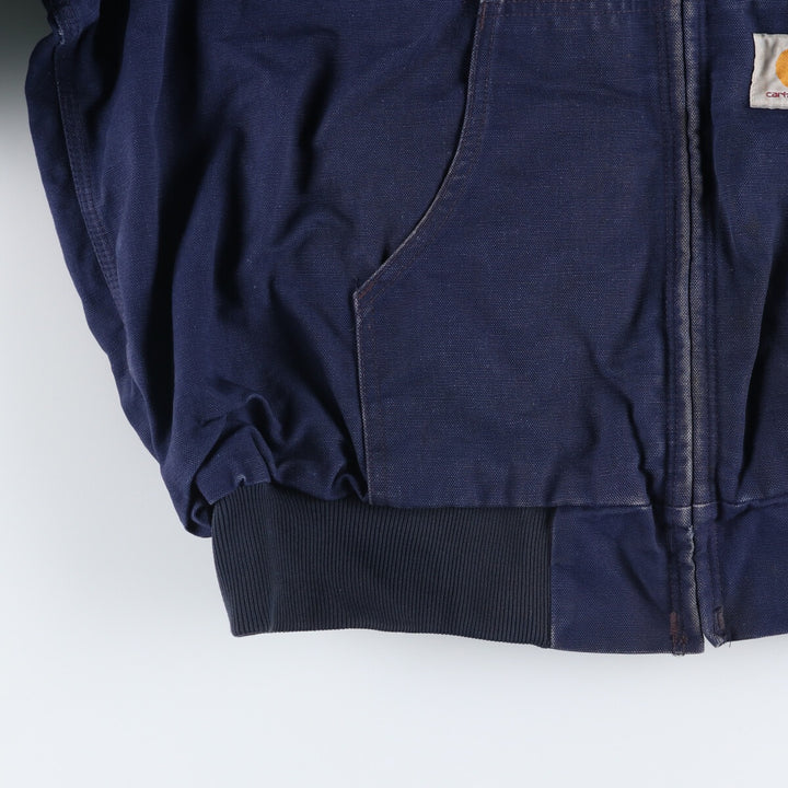Carhartt Active Jacket Duck Full Zip Hoodie Men's XL unclear navy blue type Vintage Second Hand
