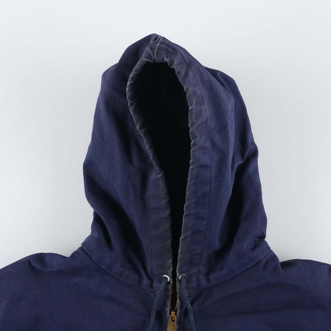 Carhartt Active Jacket Duck Full Zip Hoodie Men's XL unclear navy blue type Vintage Second Hand