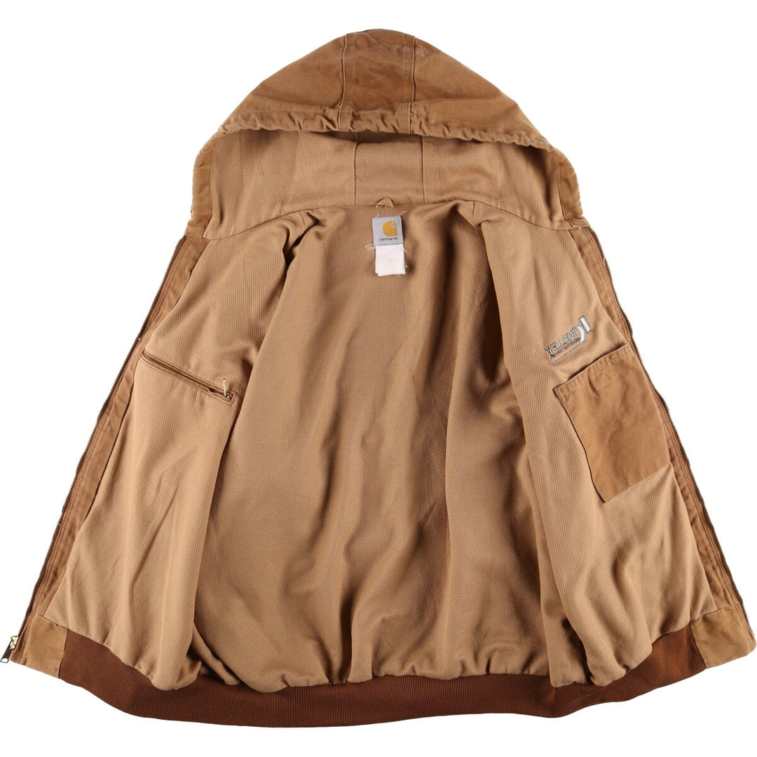 Carhartt Active Jacket Duck Full Zip Parka Made in USA Men's XL unclear beige type brown Vintage Second Hand