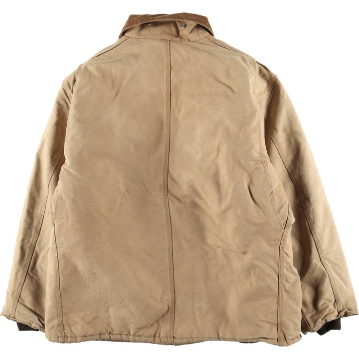 1980'S Carhartt 100th Anniversary Traditional Padded Duck Work Jacket, Made in USA, Men's Size XL cotton ocher yellow type Vintage Second Hand