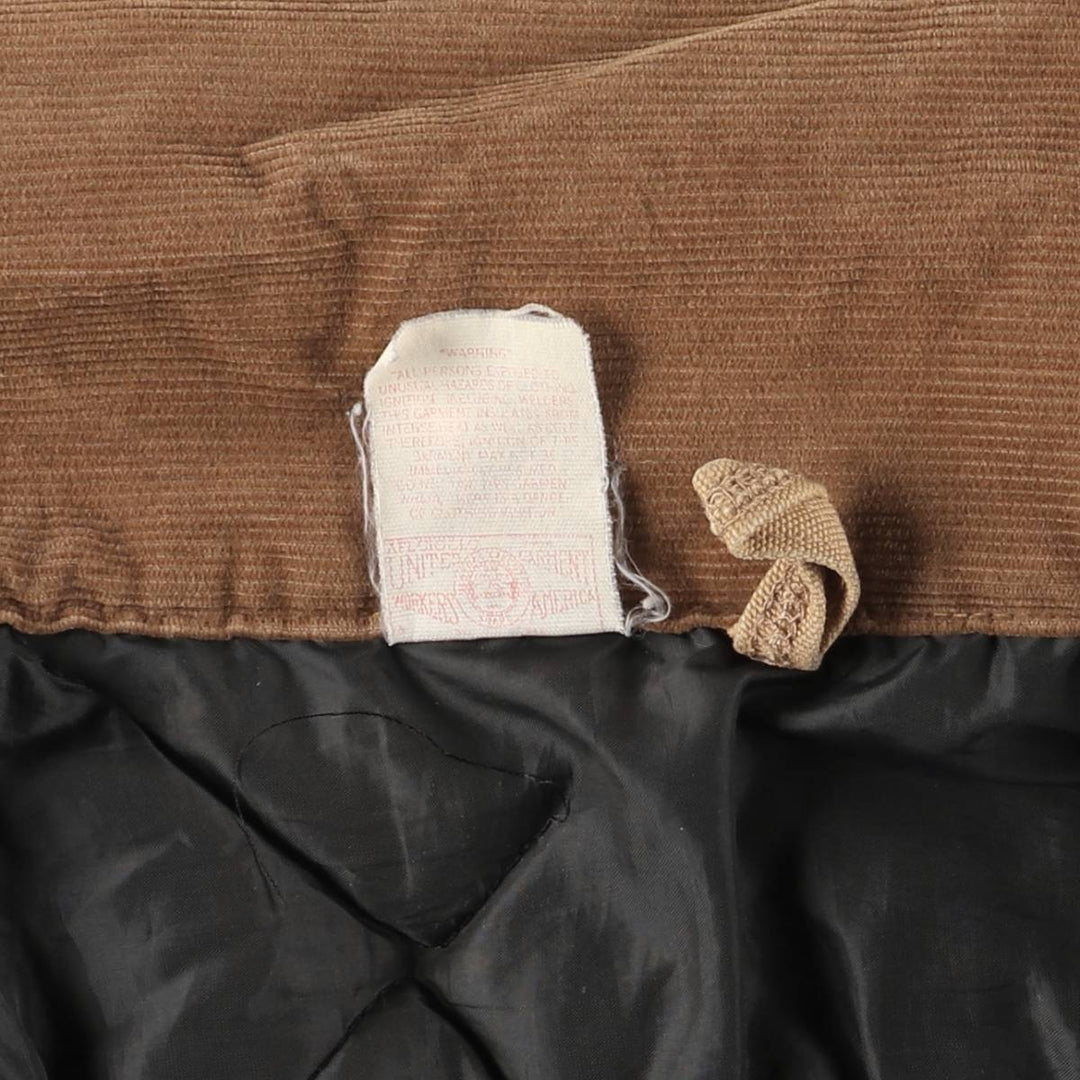 1980'S Carhartt 100th Anniversary Traditional Padded Duck Work Jacket, Made in USA, Men's Size XL cotton ocher yellow type Vintage Second Hand