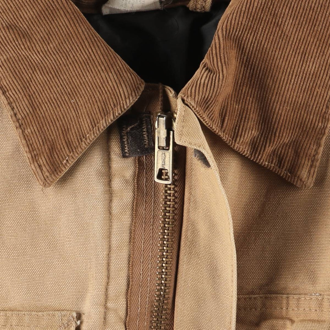 1980'S Carhartt 100th Anniversary Traditional Padded Duck Work Jacket, Made in USA, Men's Size XL cotton ocher yellow type Vintage Second Hand