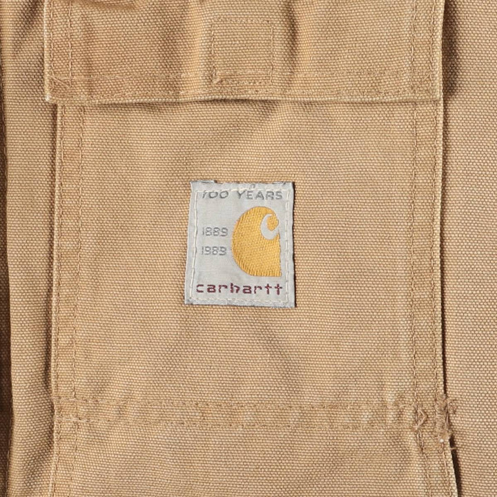 1980'S Carhartt 100th Anniversary Traditional Padded Duck Work Jacket, Made in USA, Men's Size XL cotton ocher yellow type Vintage Second Hand