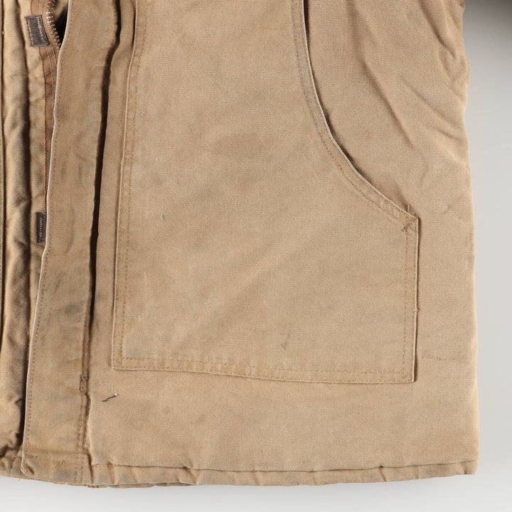 1980'S Carhartt 100th Anniversary Traditional Padded Duck Work Jacket, Made in USA, Men's Size XL cotton ocher yellow type Vintage Second Hand