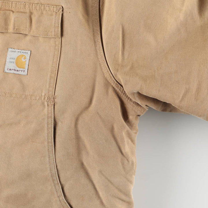 1980'S Carhartt 100th Anniversary Traditional Padded Duck Work Jacket, Made in USA, Men's Size XL cotton ocher yellow type Vintage Second Hand