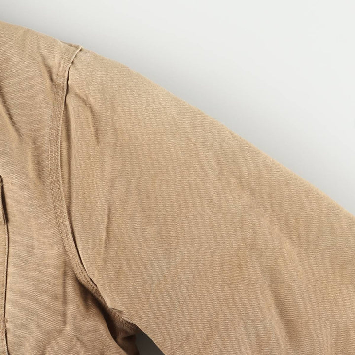 1980'S Carhartt 100th Anniversary Traditional Padded Duck Work Jacket, Made in USA, Men's Size XL cotton ocher yellow type Vintage Second Hand