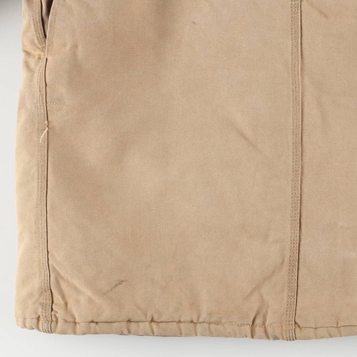 1980'S Carhartt 100th Anniversary Traditional Padded Duck Work Jacket, Made in USA, Men's Size XL cotton ocher yellow type Vintage Second Hand