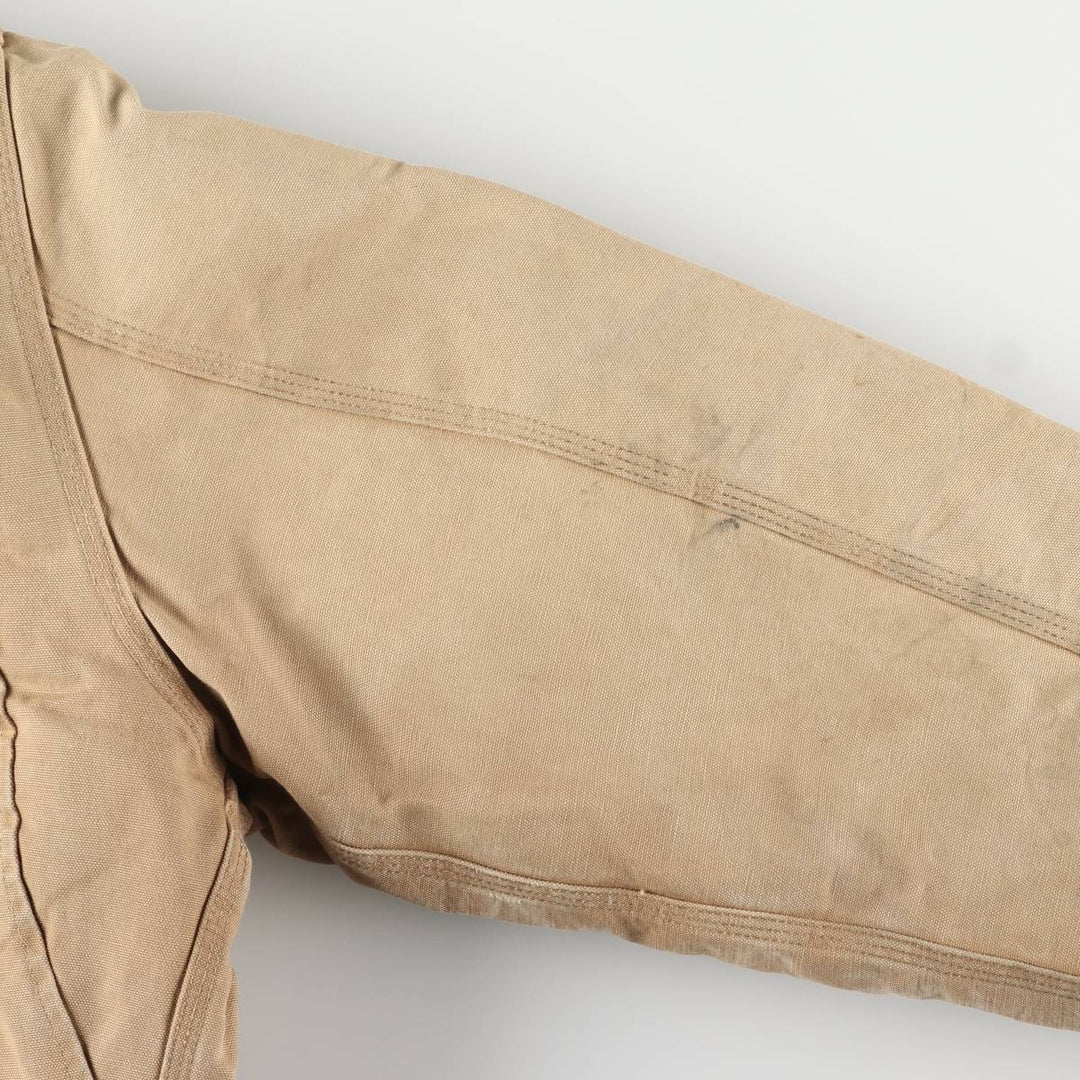 1980'S Carhartt 100th Anniversary Traditional Padded Duck Work Jacket, Made in USA, Men's Size XL cotton ocher yellow type Vintage Second Hand