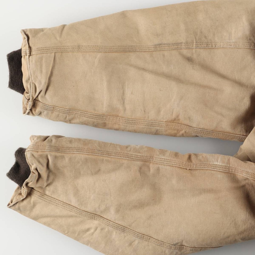 1980'S Carhartt 100th Anniversary Traditional Padded Duck Work Jacket, Made in USA, Men's Size XL cotton ocher yellow type Vintage Second Hand