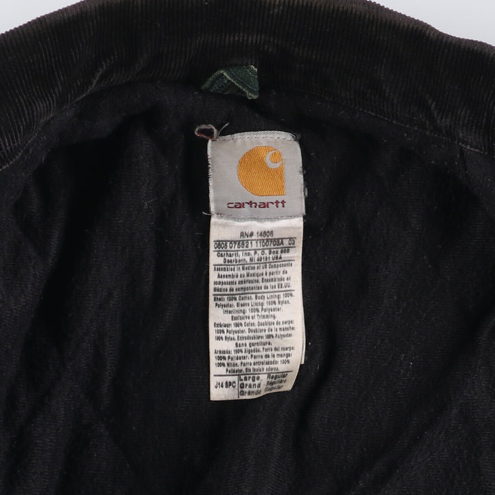 2000'S Carhartt Santa Fe Jacket, padded duckwork blouson, men's size L cotton green type Vintage Second Hand