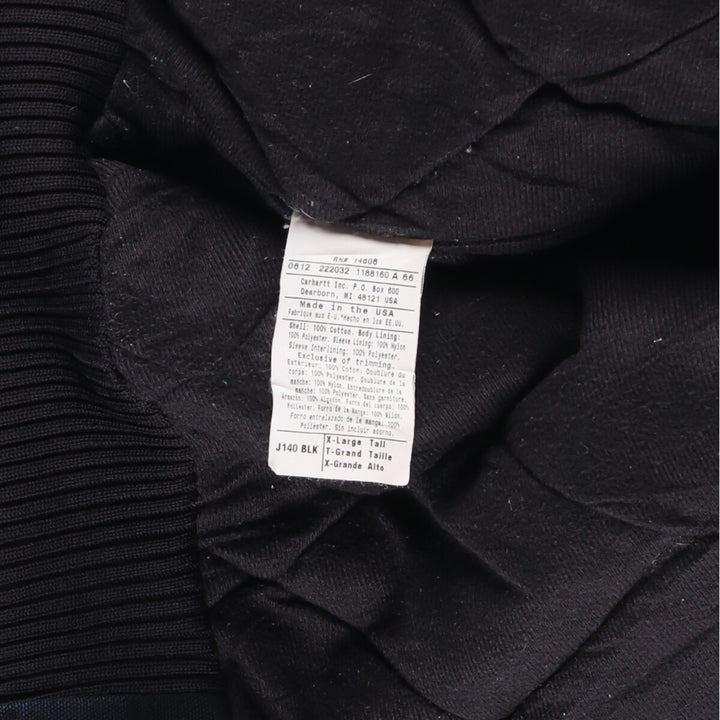 Carhartt Active Jacket, Padded Duck Full Zip Parka, Made in USA, Men's XL cotton black type Vintage Second Hand