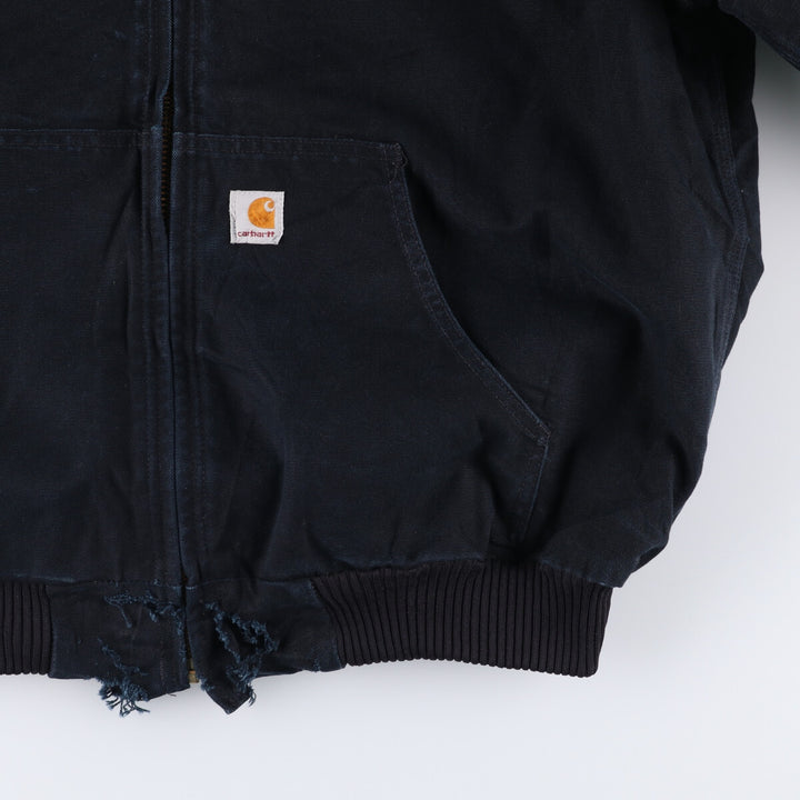 Carhartt Active Jacket, Padded Duck Full Zip Parka, Made in USA, Men's XL cotton black type Vintage Second Hand