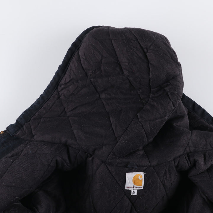 Carhartt Active Jacket, Padded Duck Full Zip Parka, Made in USA, Men's XL cotton black type Vintage Second Hand