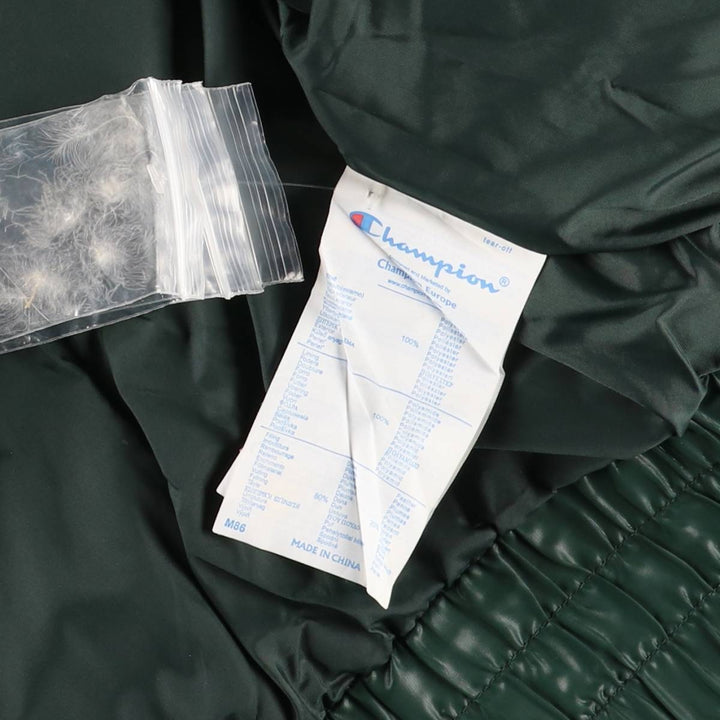 Champion DUCK DOWN JACKET Down Parka Men's XL polyester green type Vintage Second Hand