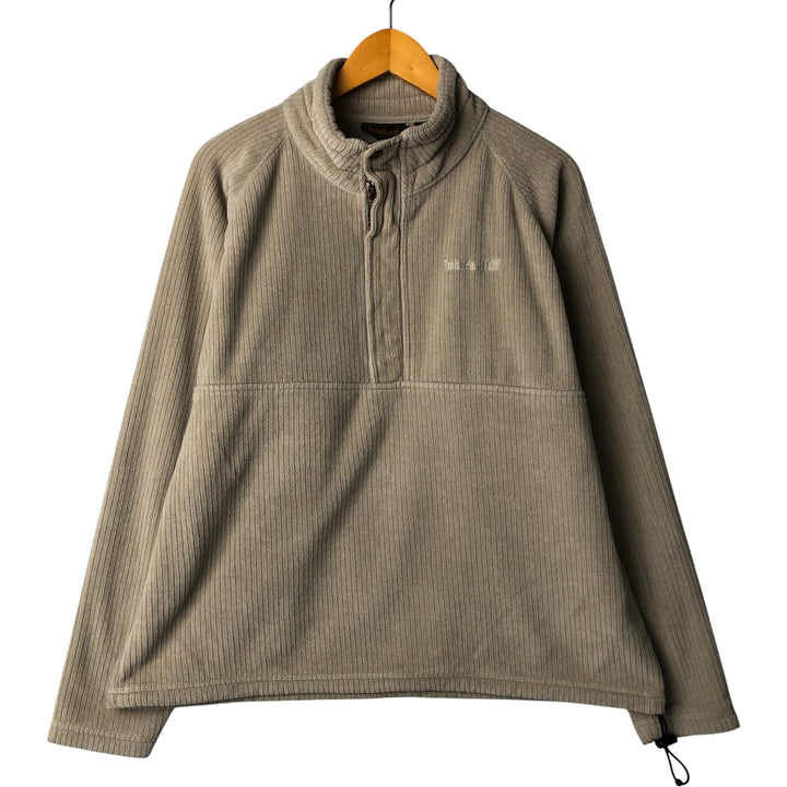 Vintage 90'S Timberland half-zip fleece pullover, made in the USA, size L, men's polyester Beige type Vintage Second Hand
