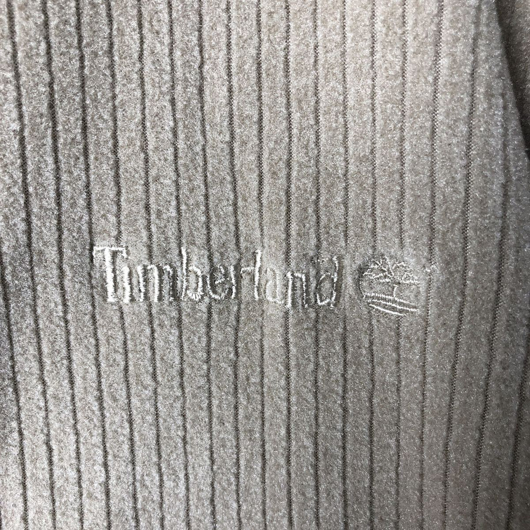 Vintage 90'S Timberland half-zip fleece pullover, made in the USA, size L, men's polyester Beige type Vintage Second Hand