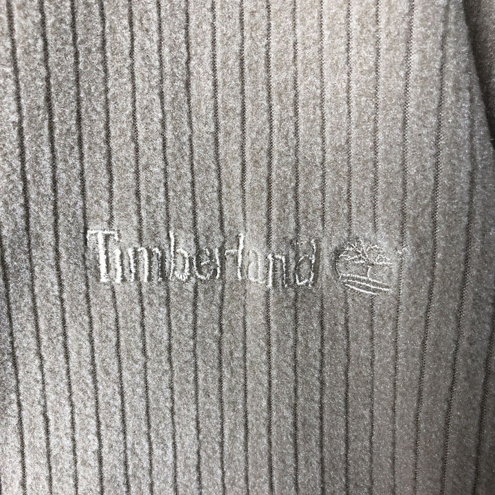 Vintage 90'S Timberland half-zip fleece pullover, made in the USA, size L, men's polyester Beige type Vintage Second Hand