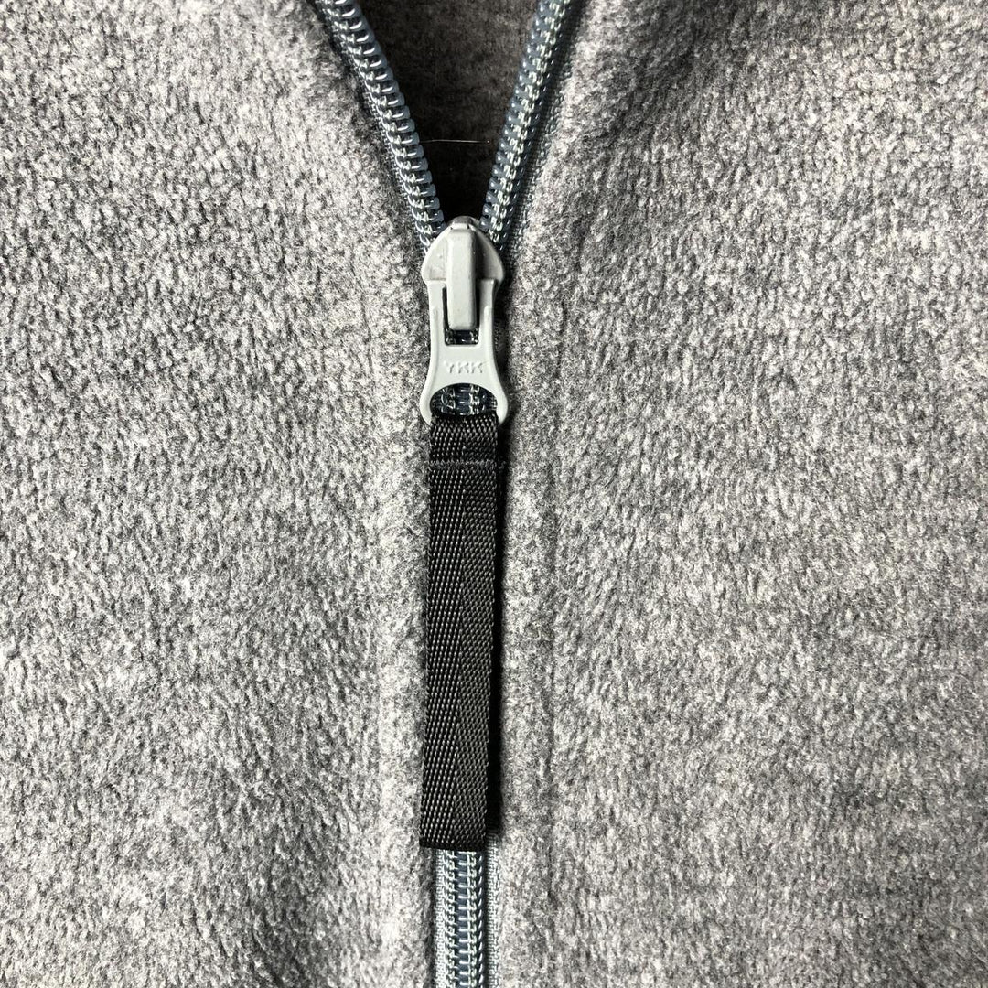 90'S Nautica Half-Zip Fleece Pullover, Made in USA, Men's Size L, Vintage polyester gray type Vintage Second Hand