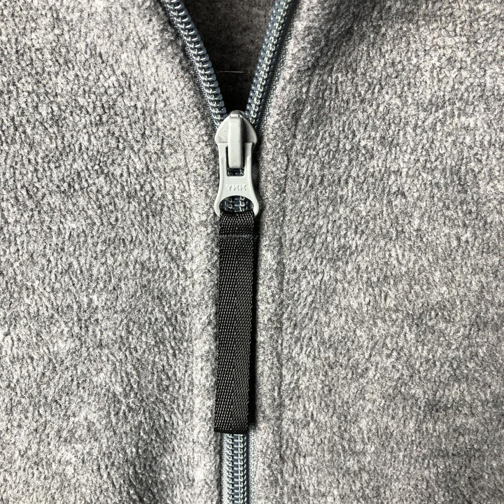 90'S Nautica Half-Zip Fleece Pullover, Made in USA, Men's Size L, Vintage polyester gray type Vintage Second Hand