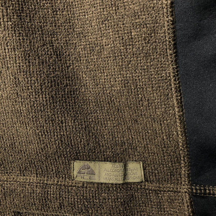 Nike ACG Half-Zip Fleece Pullover, Men's Size Small polyester Khaki type Vintage Second Hand