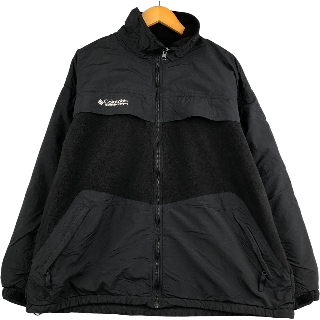 90s-00'S Vintage Columbia Fleece Jacket, Men's XL polyester black type Vintage Second Hand