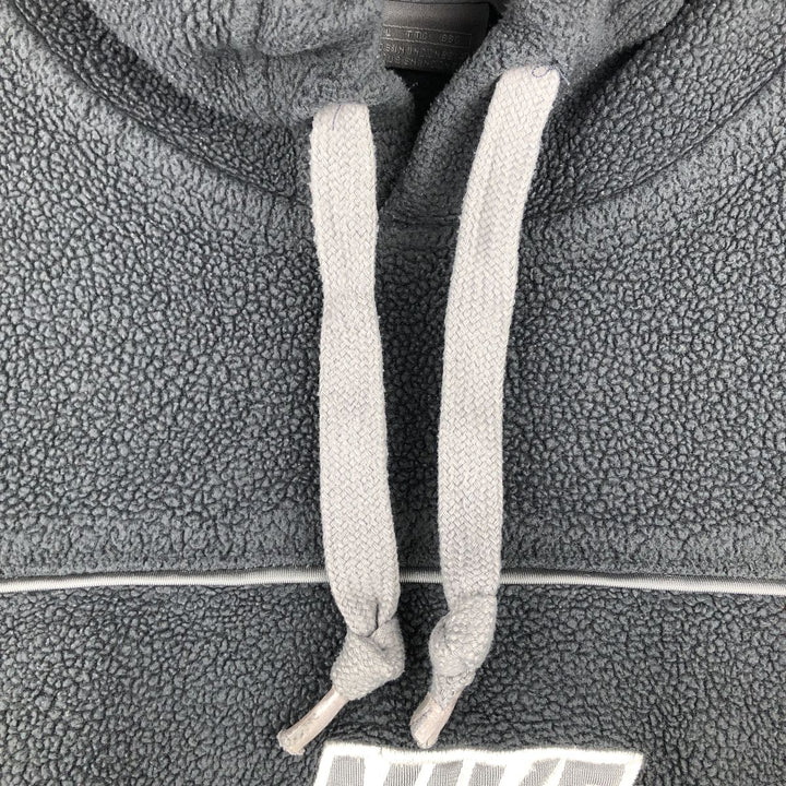 2000'S Nike fleece pullover hoodie, men's size XXL polyester Charcoal Vintage Second Hand