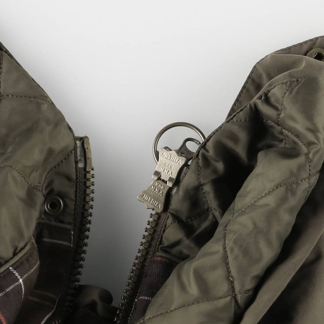 Barbour Waterproof and Breathable 3-Warrant Padded Puffer Jacket, Men's XXL Polyurethane Coated Polyester Khaki type Vintage Second Hand