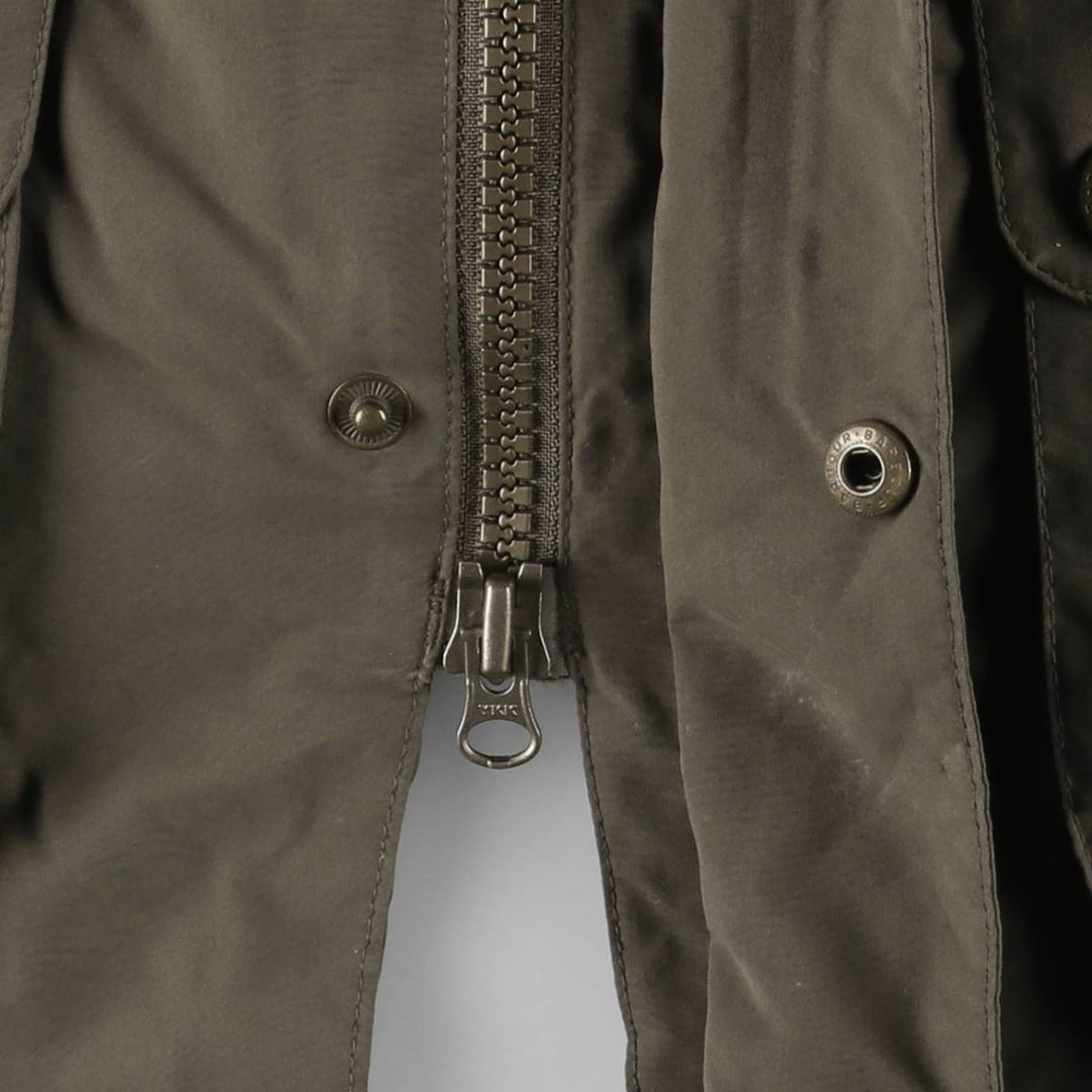 Barbour Waterproof and Breathable 3-Warrant Padded Puffer Jacket, Men's XXL Polyurethane Coated Polyester Khaki type Vintage Second Hand
