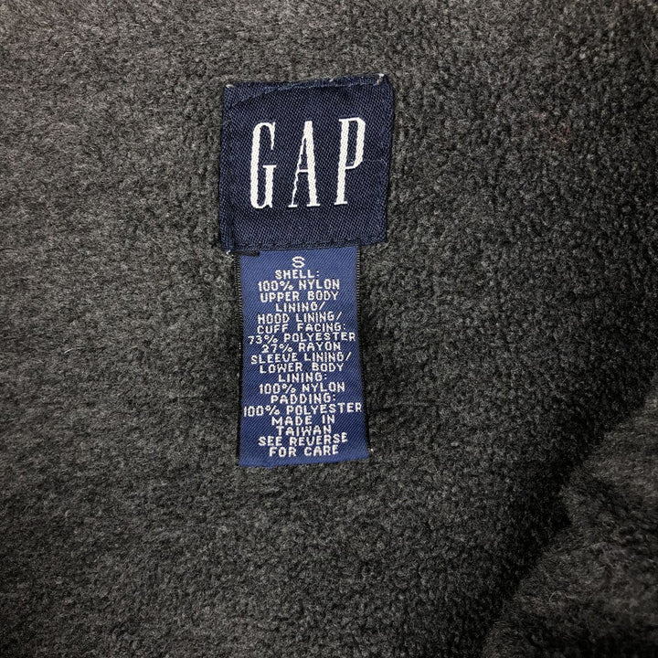 90'S GAP Vintage Padded Puffer Jacket Anorak Parka, Men's Size Small Nylon black type Vintage Second Hand