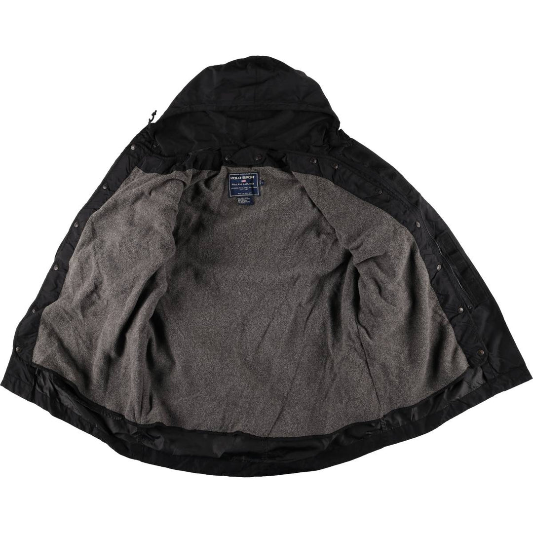 Vintage 90'S Ralph Lauren Polo Sport puffer jacket, size M, men's size M Nylon black type Vintage Second Hand