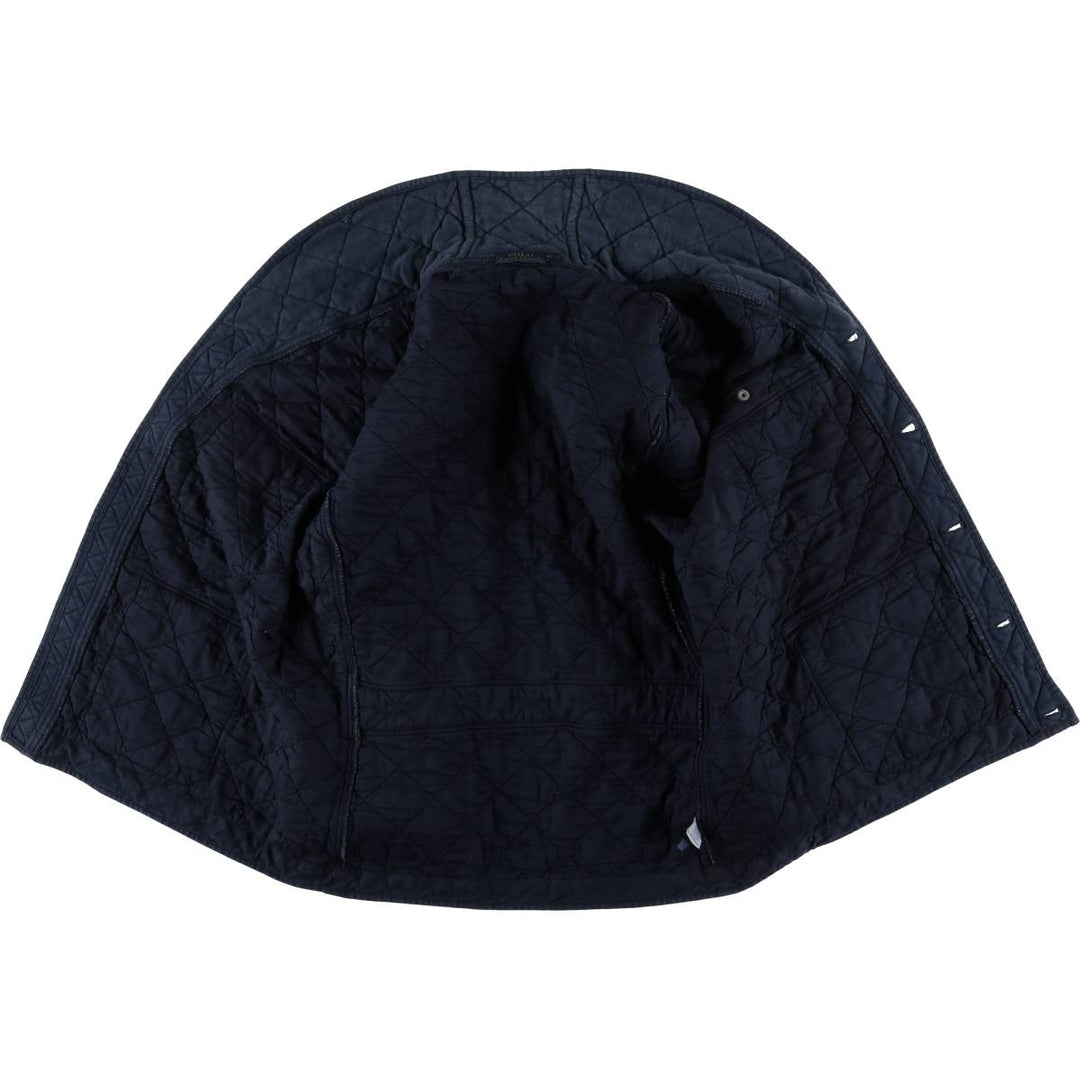 Ralph Lauren POLO RALPH LAUREN shawl collar quilted puffer jacket, men's size XL cotton Navy blue Vintage Second Hand