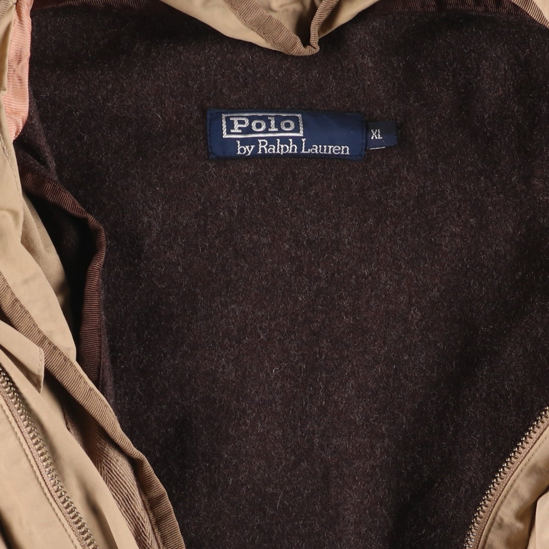 Ralph Lauren POLO by Ralph Lauren half coat, men's size XL cotton Beige type Vintage Second Hand