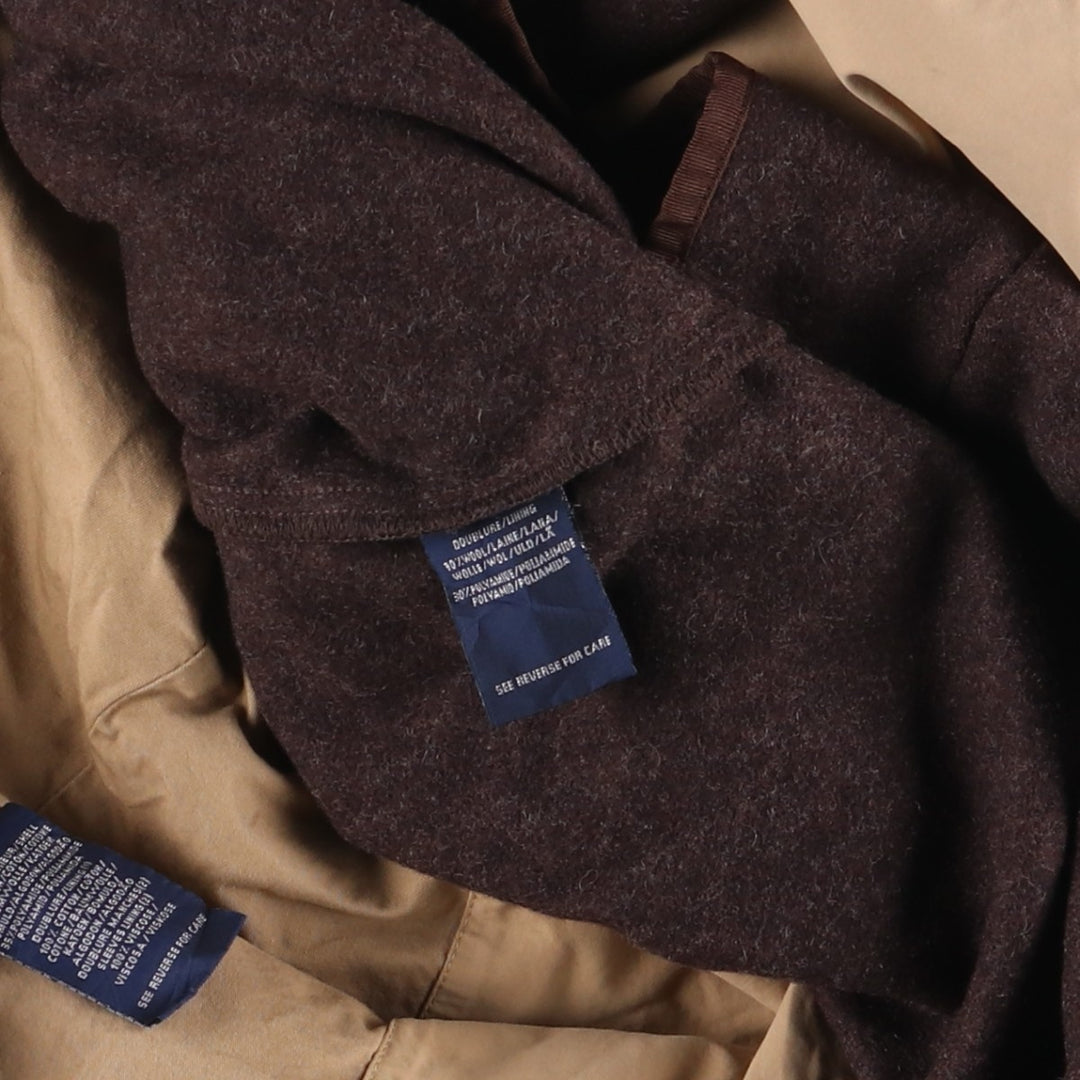 Ralph Lauren POLO by Ralph Lauren half coat, men's size XL cotton Beige type Vintage Second Hand