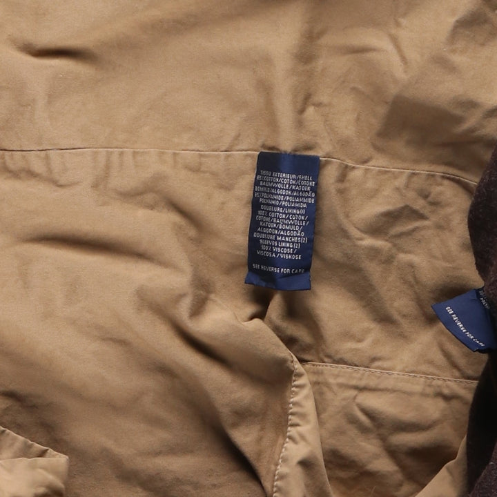 Ralph Lauren POLO by Ralph Lauren half coat, men's size XL cotton Beige type Vintage Second Hand