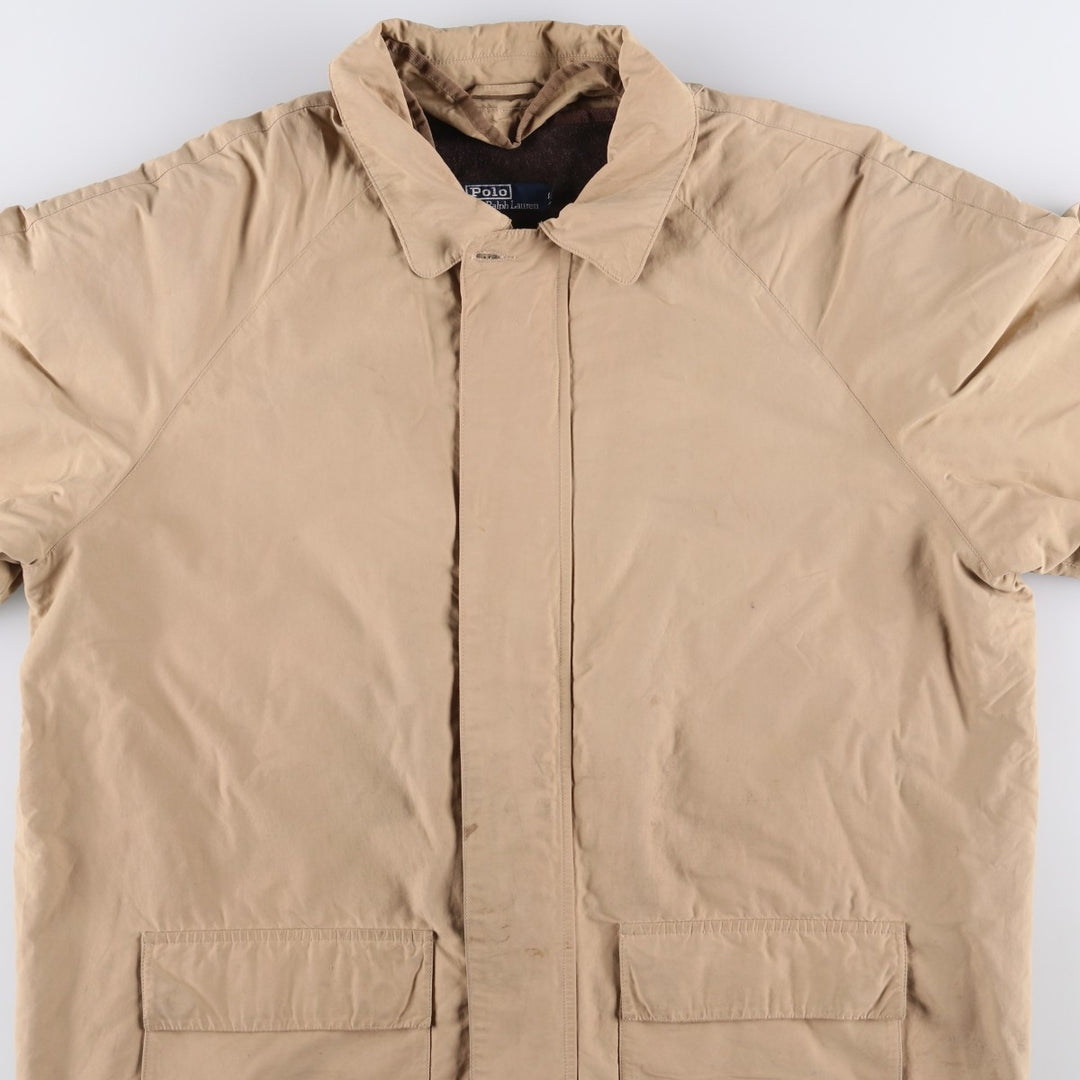 Ralph Lauren POLO by Ralph Lauren half coat, men's size XL cotton Beige type Vintage Second Hand