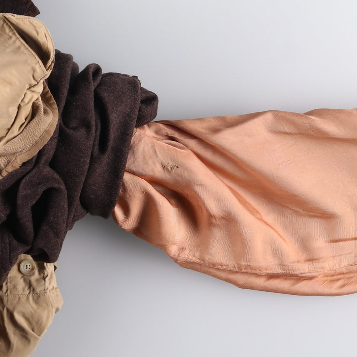 Ralph Lauren POLO by Ralph Lauren half coat, men's size XL cotton Beige type Vintage Second Hand