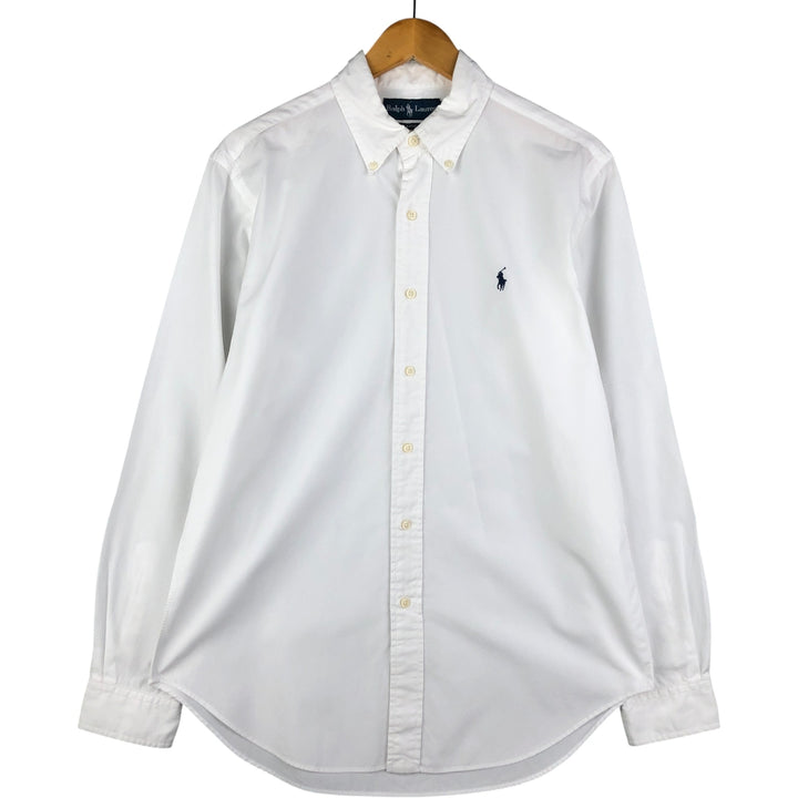 Ralph Lauren Classic Fit Long Sleeve Button Down Shirt Men's M cotton white type Vintage Second Hand