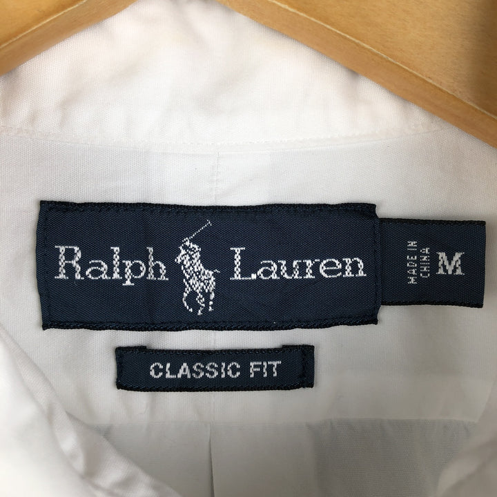 Ralph Lauren Classic Fit Long Sleeve Button Down Shirt Men's M cotton white type Vintage Second Hand